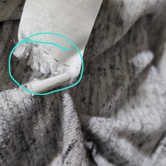 SOMA size Large Long Sleeve  Surplice Neck Faux Wrap Comfy Top Heathered Gray - Picture 13 of 13